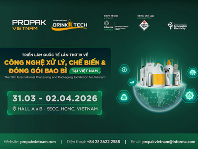 ProPak Vietnam 2026 - Triển lãm Công nghệ chế biến và đóng gói bao bì tại TP.HCM